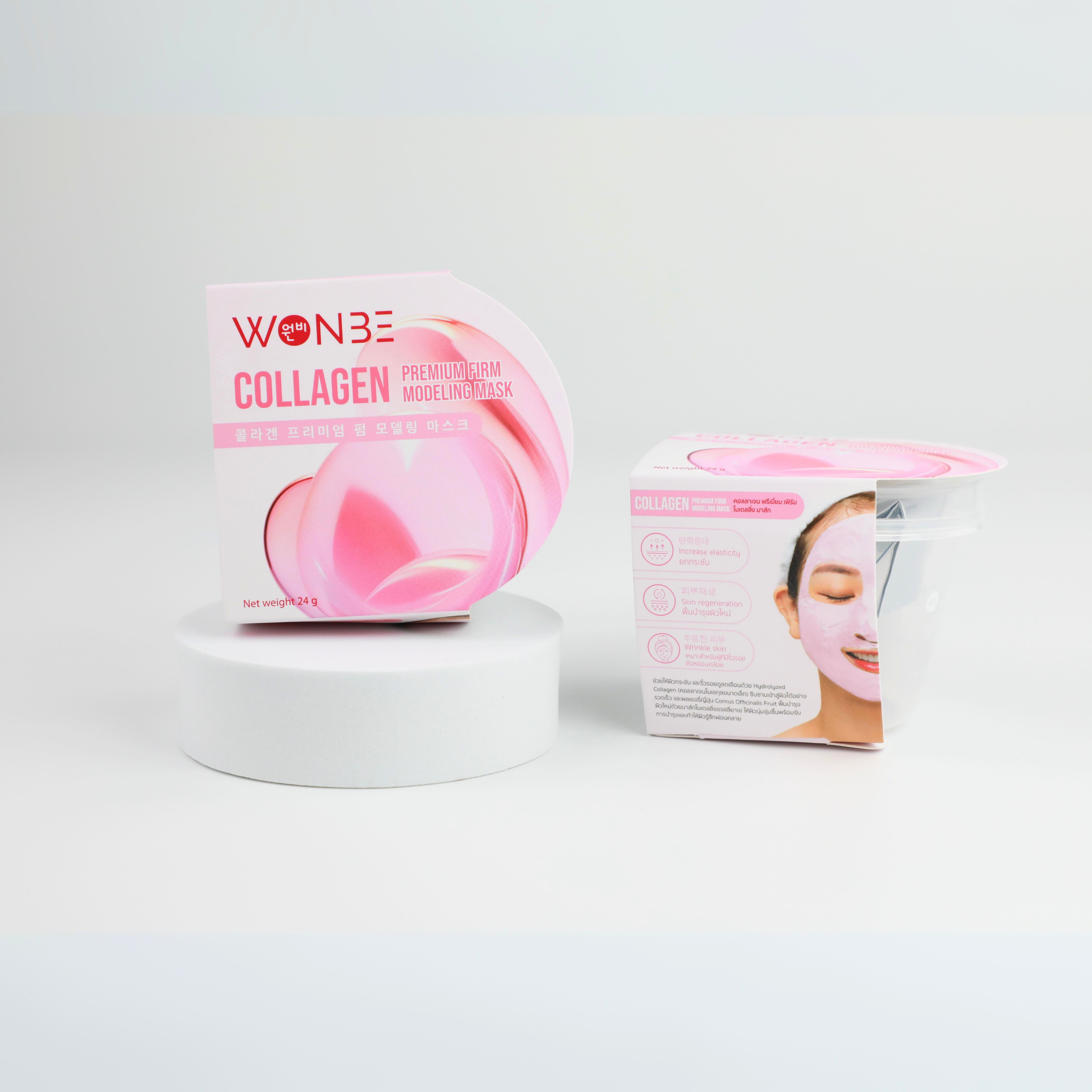 WONBE [วอนบี] คอลลาเจน พรีเมี่ยม เฟิร์ม โมเดลลิ่ง มาส์ก / WONBE COLLAGEN PREMIUM FIRM MODELING MASK 24g